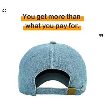 KB-LOW MDM Classic Cotton Dad Hat Adjustable Plain Cap. Polo Style Low Profile (Unstructured) (Classic) Medium Denim Adjustable