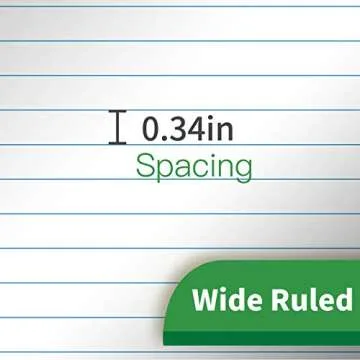 KAISA Legal Pads Writing Pads Recycled Paper, 8.5"x11.75" Wide Ruled, 50 sheets 8-1/2"x 11-3/4" Perforated Writed Pad, White Pack of 12pads, KSU-5293