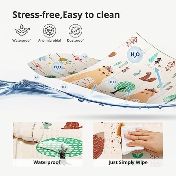 UANLAUO Extra Large Baby Play Mat for Safe Indoor Outdoor Fun