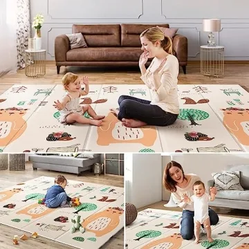 UANLAUO Extra Large Baby Play Mat for Safe Indoor Outdoor Fun
