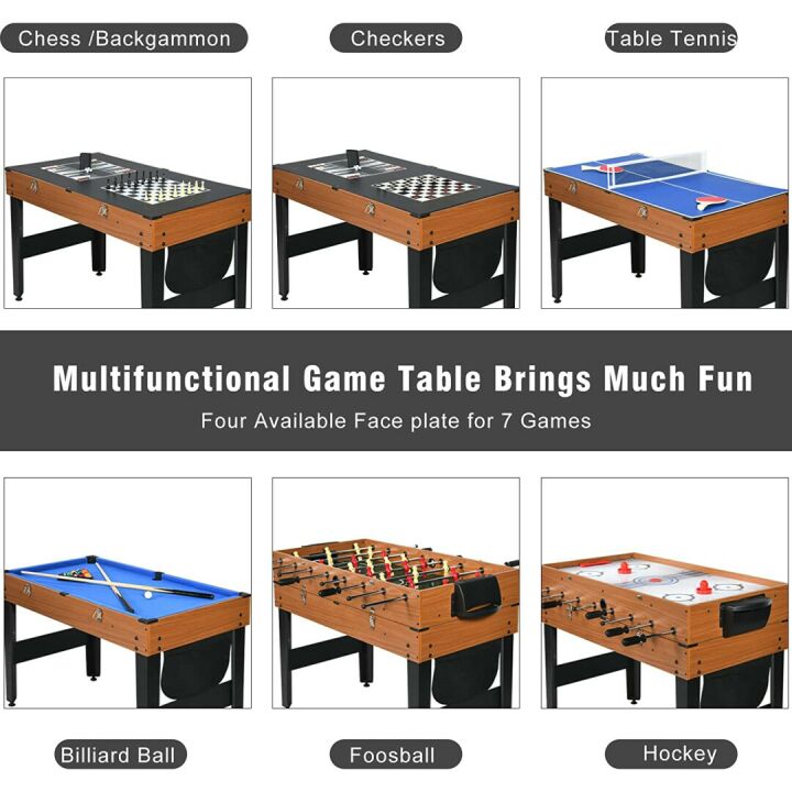 RayChee 7-in-1 Multi-Game Table for Family Fun