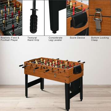 RayChee 7-in-1 Multi-Game Table for Family Fun
