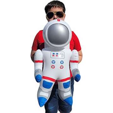 Awesome Large Inflatable Space Shuttle Astronaut Figures. Vinyl. Inflate Wall, Table Ceiling Decor. Perfect Out of Space Exploration Galaxy Cosmos Universe Theme. (2 Astronauts + 2 Shuttles)