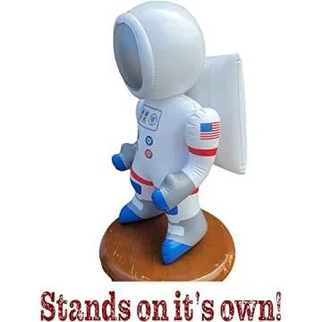 Awesome Large Inflatable Space Shuttle Astronaut Figures. Vinyl. Inflate Wall, Table Ceiling Decor. Perfect Out of Space Exploration Galaxy Cosmos Universe Theme. (2 Astronauts + 2 Shuttles)