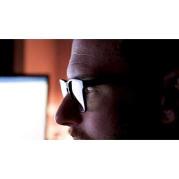 Modern Carry Blue Light Computer Glasses - Great for Gaming, Remote Workers, Men & Women, Sylish Glasses, Increase Your Digital Performance While Blocking Harmful Screen Light & Glare, (Black)