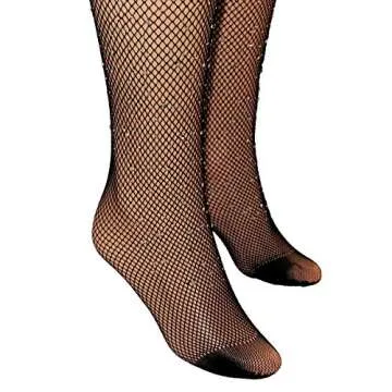 LUCKELF Sexy Rhinestone Fishnet Pantyhose for Women