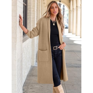 ANRABESS Women's Cozy Cardigan Oversized Knit Duster Coat