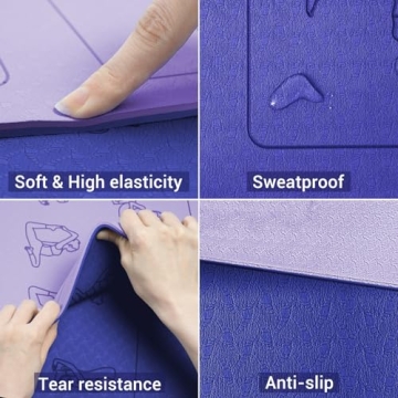 Sportneer Non-Slip Yoga Mat with 150 Poses Guide