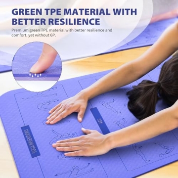 Sportneer Non-Slip Yoga Mat with 150 Poses Guide