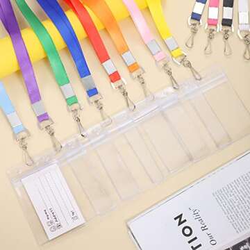 24 Pack Cruise Lanyard with ID Card Holder, Durable Lanyard with Waterproof ID Badge Holder Bulk Lanyards for ID Badges Cruise Lanyards for Ship Cards Carnival Sail (12 Colors)