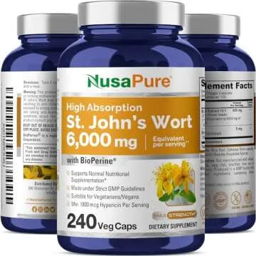 NusaPure St. John's Wort 6000mg 240 Veggie Capsules