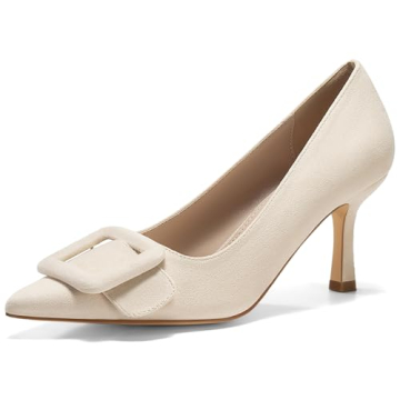 Elegant Women's Pointed Toe Pumps - Coutgo Kitten Heels