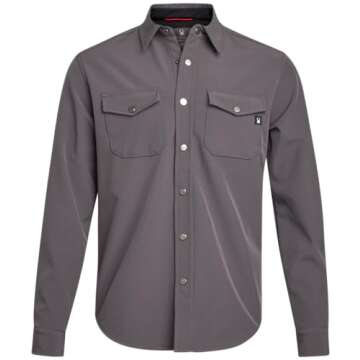 Spyder Men's Softshell Shirt Jacket - Wind Resistant Polar Fleece Bonded Long Sleeve Button Down Shi...