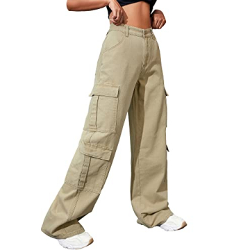 Stylish High Waist Cargo Jeans for Women - Perfect Y2K Look
