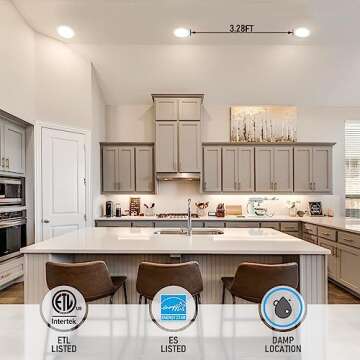 TORCHSTAR Ultra-Thin 8 Inch LED Recessed Light with Junction Box, 5%-100% Dimmable Aluminum Recessed Downlight, ETL & ES Listed, 4000K Cool White, 18W Slim Recessed Lighting, Pack of 6