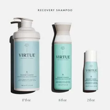 Virtue Recovery Sulfate Free Shampoo with Keratin and Baobab Seed Oil for Damaged Hair, Color Safe