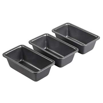 Wilton Non-Stick Mini Loaf Pan Set - 3 Durable Steel Pans