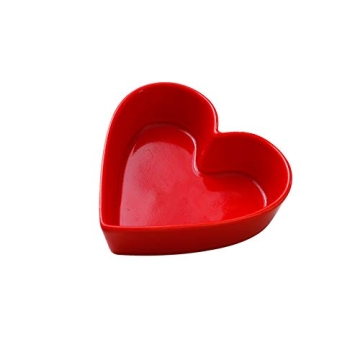 Sizikato Heart Shaped Ceramic Bowl for Snacks and Desserts
