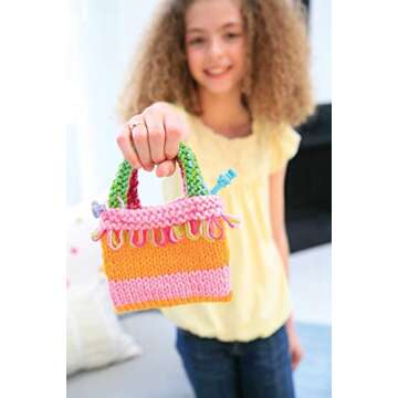 4M Easy-to-do Knitting Art Kit (3593), white pink