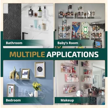 ACRADEC Acrylic Shelves Set of 4 - Easy Install & Sturdy