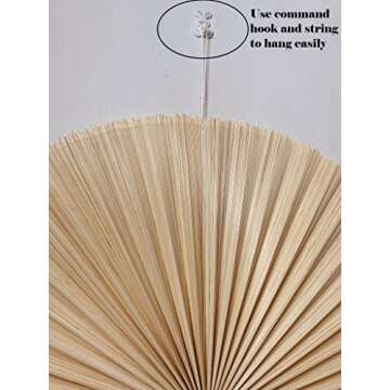 ChumDecor Bamboo Fan Wall Art for Boho Home Decor