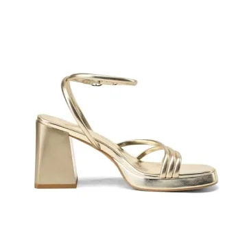 Eurouram Women's Chunky High Heels - Stylish Strappy Sandals