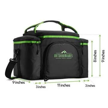Insulated Lunch Bag - Outdoorwares Large Capacity Cooler Bag Durable, to Keep Foods and Drinks in Th...