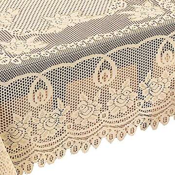 WUBODTI Lace Floral Tablecloth, 60'' x 90'' for Events