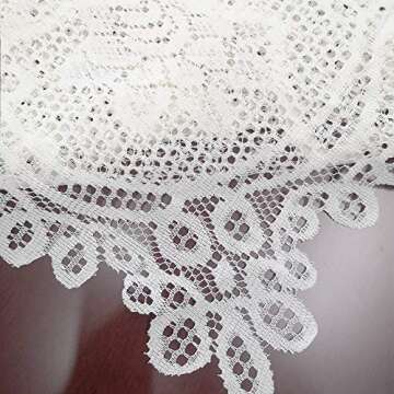 WUBODTI Lace Floral Tablecloth, 60'' x 90'' for Events