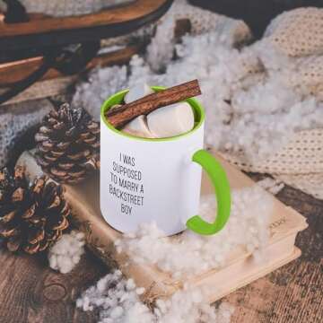 3dRose 11oz Green/White Mug