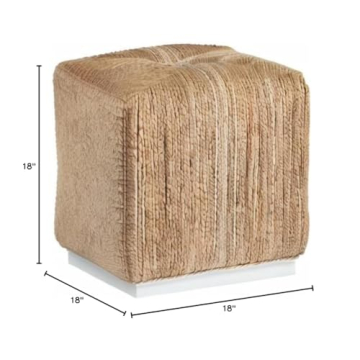 Coastal Living Escape Abaca Cube Ottoman for Stylish Decor