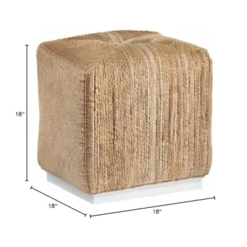 Coastal Living Escape Abaca Cube Ottoman for Stylish Decor