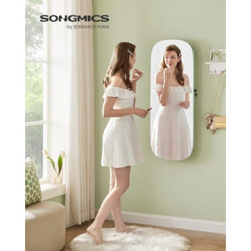 SONGMICS Elegant LED Jewelry Cabinet with Mirror