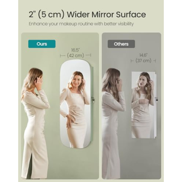 SONGMICS Elegant LED Jewelry Cabinet with Mirror