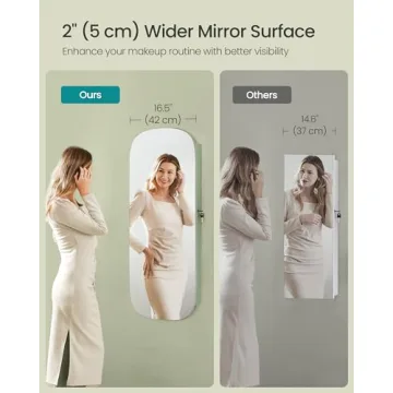 SONGMICS Elegant LED Jewelry Cabinet with Mirror