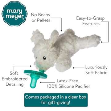 Mary Meyer WubbaNub Infant Pacifier | Putty Bunny 6-Inches