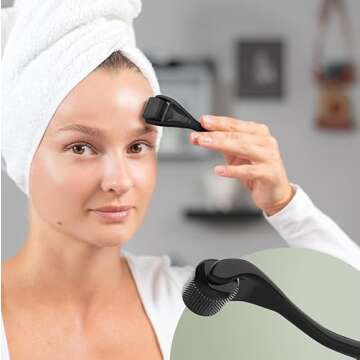 Lexi White Beauty Derma Roller Microneedle Roller For Face, Roller for Beard, Microneedling Roller | For Women and Men | Micro Needle Roller For Face Scalp Derma Stamp 0.25mm