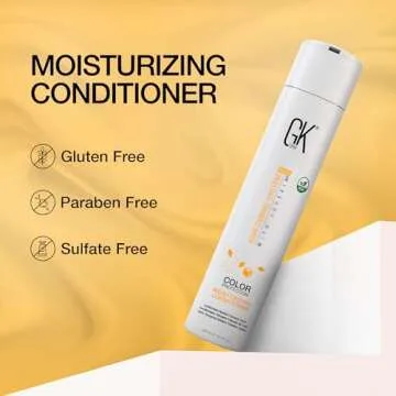 GK HAIR Global Keratin Moisturizing Conditioner (300ml/10.1 Fl Oz) for Hydrating Color Protection Dry Damage Curly Frizzy Color Treated Hair Repair Organic Paraben Sulfate Free All Hair Types