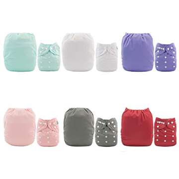 ALVABABY Baby Cloth Diapers 18pcs - Modern Adjustable and Washable Set