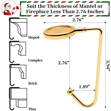 Durable Non-Slip Christmas Stocking Holders for Mantle
