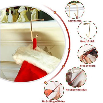 Durable Non-Slip Christmas Stocking Holders for Mantle