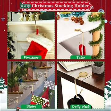 Durable Non-Slip Christmas Stocking Holders for Mantle