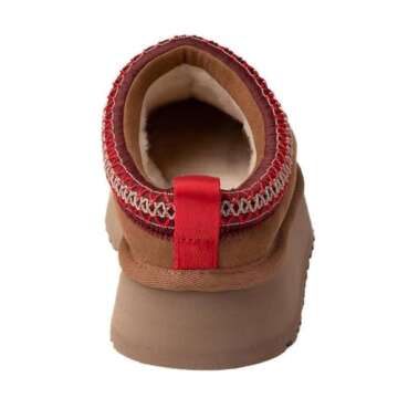 CCIMOK Women's Slippers Platform Mini Boots Short Ankle Boot Fur Fleece Lined Sneakers House slippers Anti-Slip Boot For Outdoor (Brown, Adult, Women, 9, Numeric, US Footwear Size System, Medium)