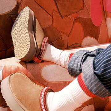 CCIMOK Women's Slippers Platform Mini Boots Short Ankle Boot Fur Fleece Lined Sneakers House slippers Anti-Slip Boot For Outdoor (Brown, Adult, Women, 9, Numeric, US Footwear Size System, Medium)