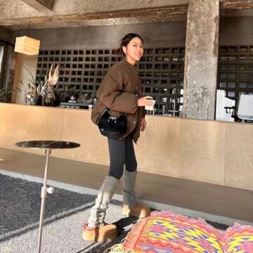 CCIMOK Women's Slippers Platform Mini Boots Short Ankle Boot Fur Fleece Lined Sneakers House slippers Anti-Slip Boot For Outdoor (Brown, Adult, Women, 9, Numeric, US Footwear Size System, Medium)