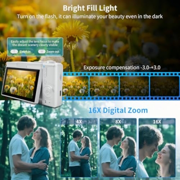 Shop 16X Zoom 4K Digital Camera for Vlogging