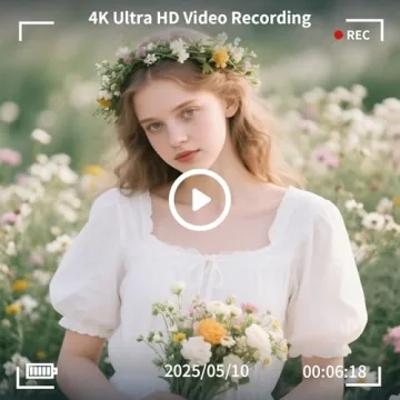 Shop 16X Zoom 4K Digital Camera for Vlogging