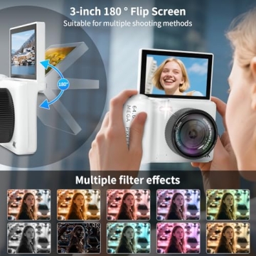 Shop 16X Zoom 4K Digital Camera for Vlogging