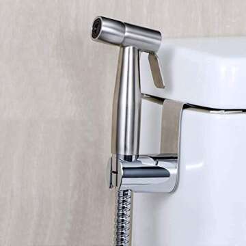 Bidet Toilet Spray Set with Shower Diverter Valve-Handheld Bidet Attachment for Toilet Sprayer Kit-B...