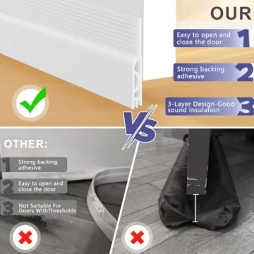 Pundin Adjustable Door Draft Stopper | Energy-Efficient Seal